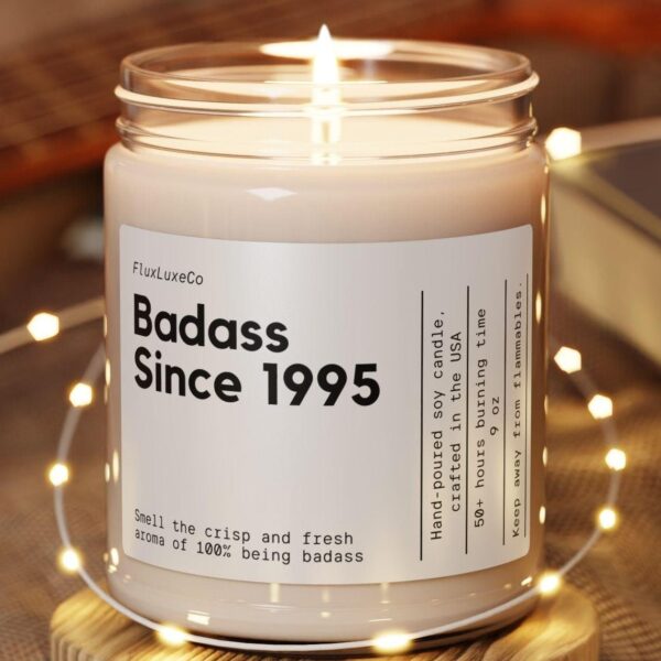 Personalized Funny 30Th Birthday Candle Badass Since 1995 Dirty Thirty Gift Sarcastic Gift Birthday Girl Gift For Her Funny Birthday Candle