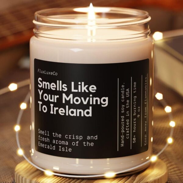Smells Like You'Re Moving To Ireland Soy Wax Candle, Custom Gift Candle, Ireland Decoration, Study Aborad Ireland, Ireland Gift Candle