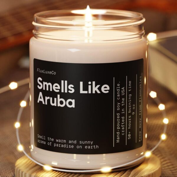 Smells Like Aruba Soy Wax Candle, Aruba Candle Decoration, Custom Aruba Gift, Aruba Vacation Souvenir, Gift For Aruba, Personalized Candle