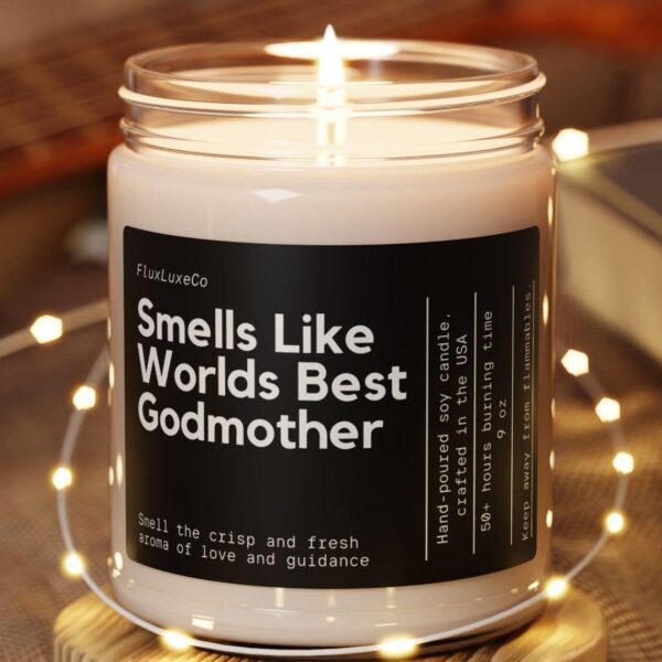 Smells Like Worlds Best Godmother Personalized Candle God Mother Gift Custom Godmother Gift Godmother Proposal God Parents Proposal Gift