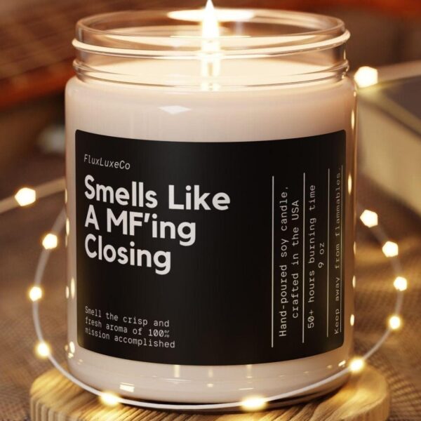 Real Estate Gift Soy Candles, Custom Realtor Candle, Personalized Salesperson Gift, Real Estate Marketing, Custom Realtor Marketing Gift