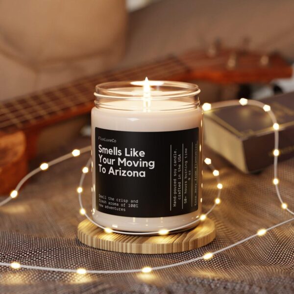 1A162 Personalized Smells Like Your Moving To Arizona Soy Wax Candle Moving Gift Custom Moving To Arizona Candle Gift 9Oz. Candle Gift