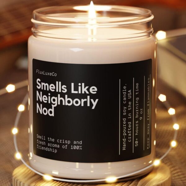 Custom Housewarming Gift Neighborly Nod Candle, Welcoming New Home, New Home, Personalized Moving Gift, Gift For Friend Candle, Candle Gift