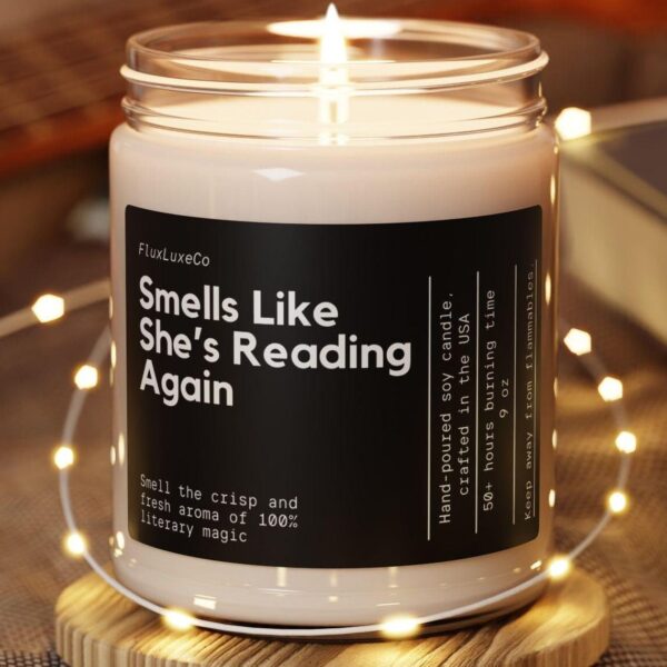 Smells Like She'S Reading Again Avid Reader Candle Gift Personalized Reading Gift Book Lover Reading Candle Bookworm Gift Custom Candle