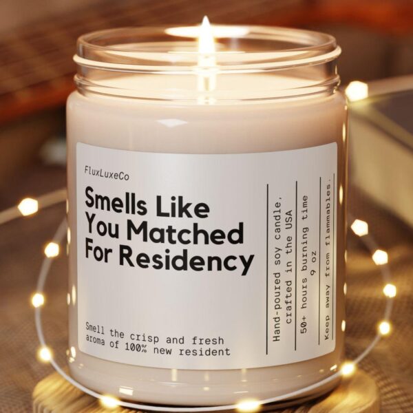 Personalized Medical Residency Match Gift Residency Custom Candle Funny Handmade Personalized Medical Student Med School Graduate Congrats