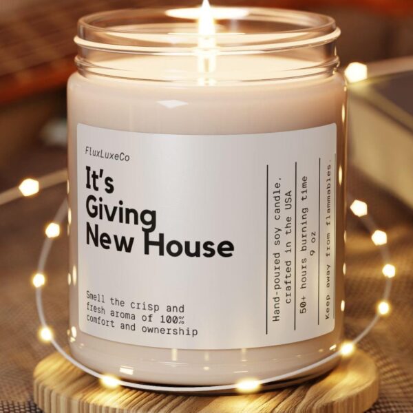 It'S Giving New House Soy Wax Candle, Personalized Housewarming Gift, Moving Gift, New House Decor, Custom New Home Candle, Homeowner