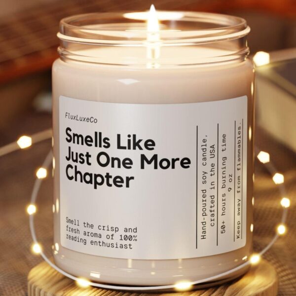 1A330 Personalized Book Lover Gift Just One More Chapter Candle Reading Fan Library Bookworm Funny Surprise Gift For Girls Custom For Readers