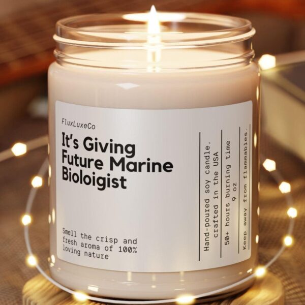 Personalized Marine Biologist Gift Marine Biology Gift Smells It'S Giving Future Biologist Marine Biology Soy Wax Candle Marine Life Candle