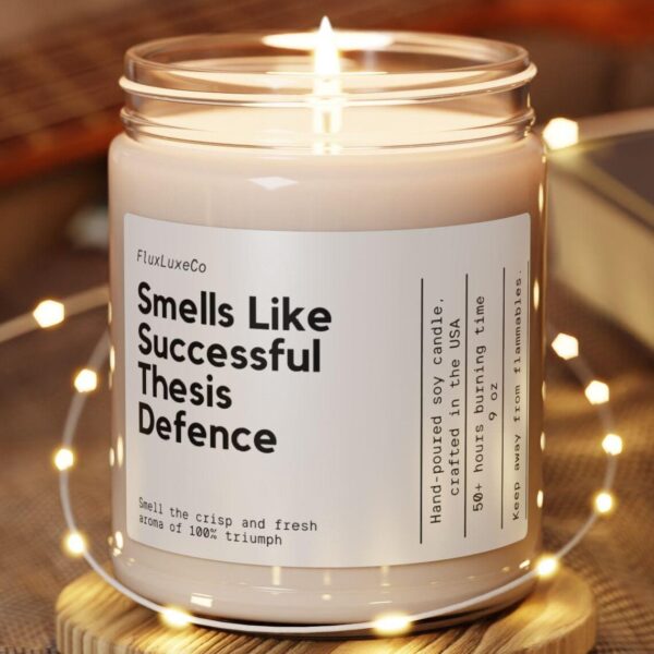 Custom Thesis Defense Gift Custom Successful Thesis Defense Candle Academic Milestone Graduation Celebration Funny Surprise Gift Lawyer Gift