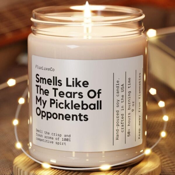 1A383 Smells Like The Tears Of My Pickleball Opponents, Pickleball Gift, Custom Pickleball Candle, Funny Pickleball Candle, Pickleball Team Gifts