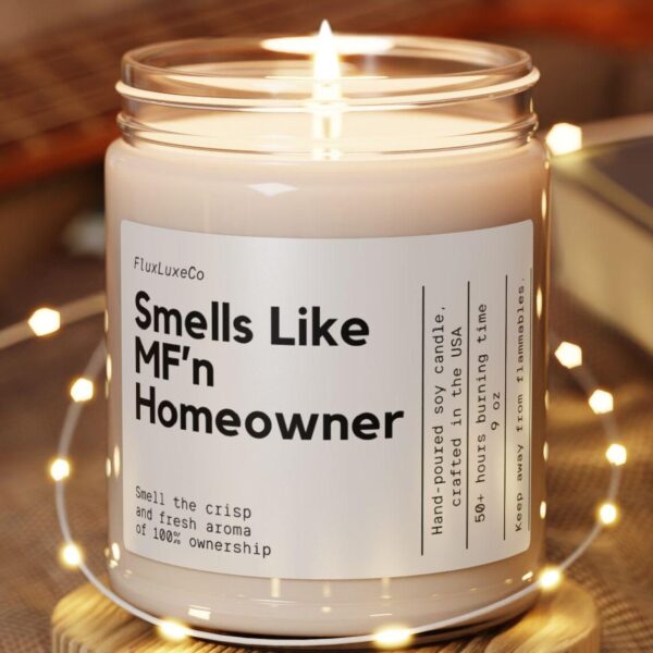 Personalized Housewarming Gift, Funny Homeowner Candle, First Apartment Decor, Custom New Homeowner Gift For Friend, Custom Candle Gift