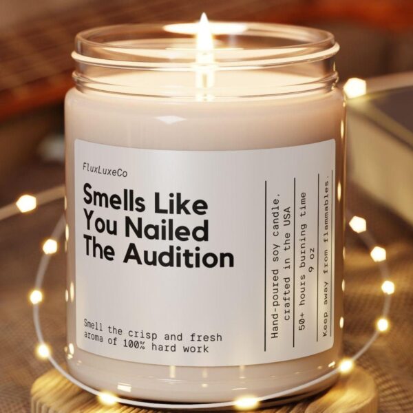 Personalized Artist Gift You Nailed The Audition Custom Candle Unique Funny Personalized Gift Handmade For Actors Singers Dancers Students