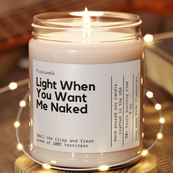 Personalized Light Me When You Want Me Gift Anniversary Naked Funny Candle For Boyfriend Or Husband Romantic Valentines Gift For Him Or Her
