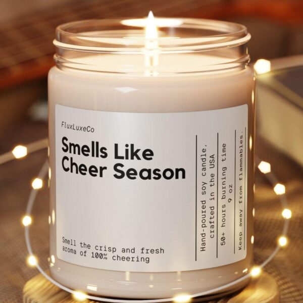 Personalized Cheer Gift Funny Candle Smells Like Cheer Season Candle Cheerleader Gift Cheer Coach Gift Competition Season Cheer Candle