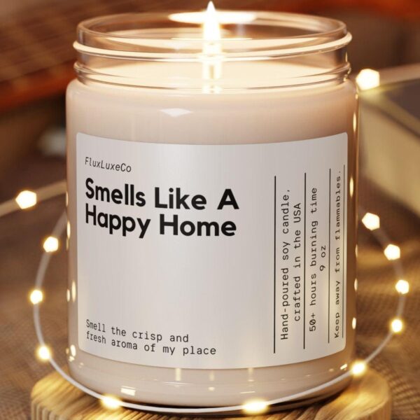 Personalized Funny Housewarming Gift Happy Home Personalized Candle Realtor Gift Housewarming Gift Custom Homeowner Gift New Home Gift