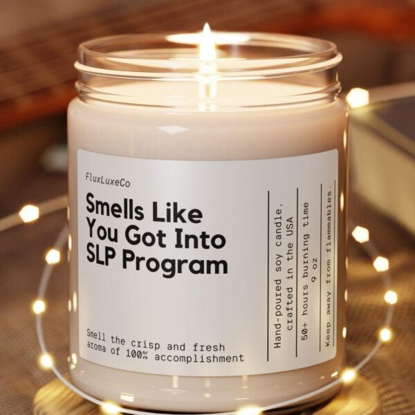 Personalized Slp Program Gift You Got Into Slp Program Custom Candle Funny Handmade For Slp Students Future Speech Therapists Speech Therapy