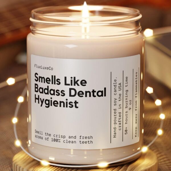Personalized Dental Hygienist Gift Badass Dental Hygienist Custom Candle Funny Handmade For Dental Hygiene Graduates For Dental Professional