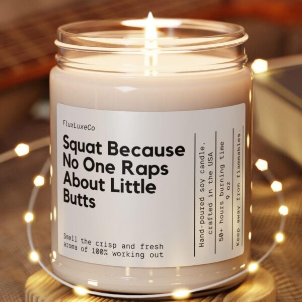 Personalized Fitness Gift Funny Candle Squat Motivational Candle For Trainer Gym Fitness Gift For Her Christmas Workout Gift For Friend