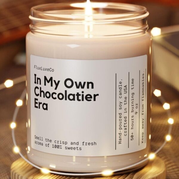 Personalized Funny Chocolatier Gift Candle Quirky Sweet Tooth Candle Chocolate Lover Gift Perfect Gift For Dessert Lovers Handmade Candle
