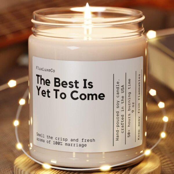 Personalized Engagement Candle Gift For Couple Smells Like The Best Is Yet To Come Newly Engaged Gift Wedding Engagement Candle Gift Idea
