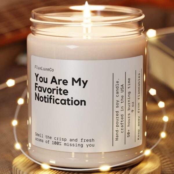 1A93 Personalized Long Distance Gift Funny Candle Favorite Notification Candle Custom Valentine'S Day Gift For Her Him Anniversary Christmas