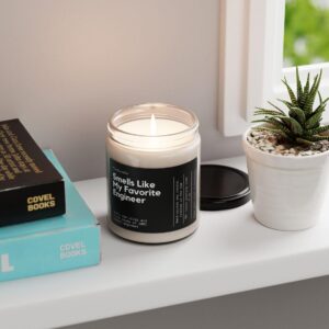 Personalized Smells Like My Favorite Engineer Soy Wax Candle, Funny Gift For Engineer, Gift For Engineer Boyfriend/Girlfriend, 9Oz. Candle - Image 4