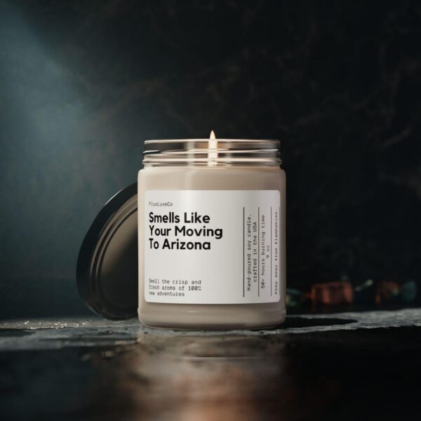 Smells Like You'Re Moving To Arizona Soy Candle Personalized Gift For Friend Family Moving New Job New Life Gift Custom Eco 9Oz Gift Candle