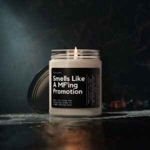 Smells Like A Mf'Ing Promotion Soy Wax Candle, Personalized Candle Gift, Promotion Gift, Corporate Coworker Promotion Gift, Custom Candle - Image 5