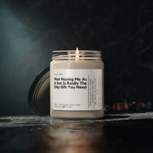 Personalized Mom Gift Having Me As A Son Custom Candle Funny Handmade Personalized For Mother'S Day Birthday Appreciation Thank You Gag Gift - Image 5