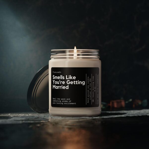 Smells Like You'Re Getting Married Soy Wax Candle, Personalized Wedding Candle Gift, New Engagement Candle Gift, Upcoming Wedding Gift