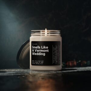 Smells Like A Vermont Wedding Soy Wax Candle, Personalized Vermont Wedding Gift, Vermont Party Wedding Gift Basket, Vermont Wedding Candle - Image 5