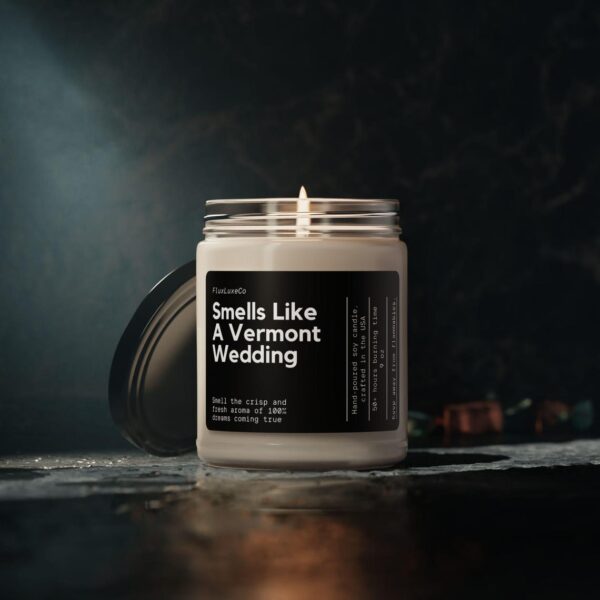 Smells Like A Vermont Wedding Soy Wax Candle, Personalized Vermont Wedding Gift, Vermont Party Wedding Gift Basket, Vermont Wedding Candle