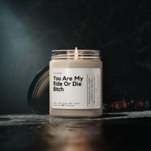 Personalized Best Friend Gift Ride Or Die Bitch Custom Candle Friendship Appreciation Birthday Holiday Care Package Funny Handmade Keepsake - Image 5
