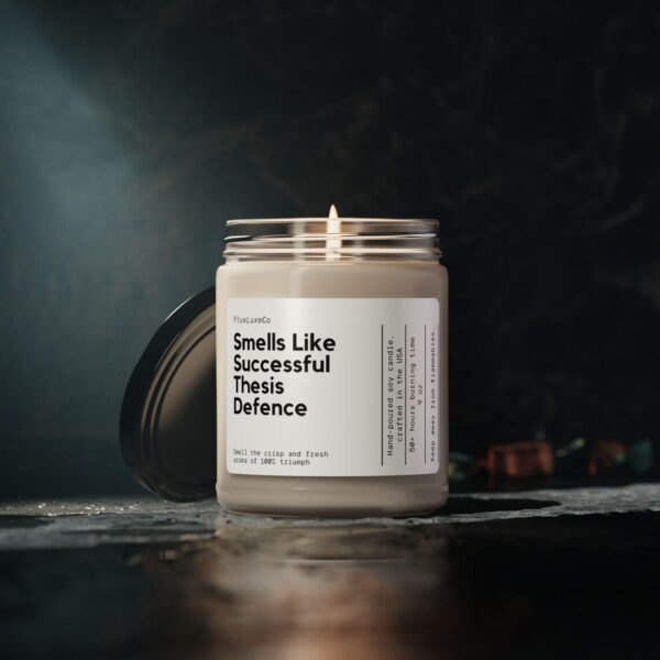 Custom Thesis Defense Gift Custom Successful Thesis Defense Candle Academic Milestone Graduation Celebration Funny Surprise Gift Lawyer Gift
