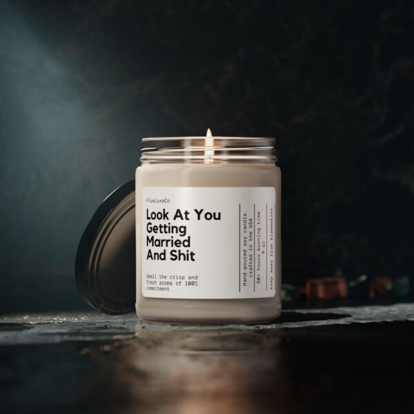 Look At You Getting Married Candle, Bridal Shower Candle, Personalized Gift For Bride, Engagement Gift, Wedding Gift, Custom Funny Candle