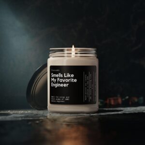 Personalized Smells Like My Favorite Engineer Soy Wax Candle, Funny Gift For Engineer, Gift For Engineer Boyfriend/Girlfriend, 9Oz. Candle - Image 5