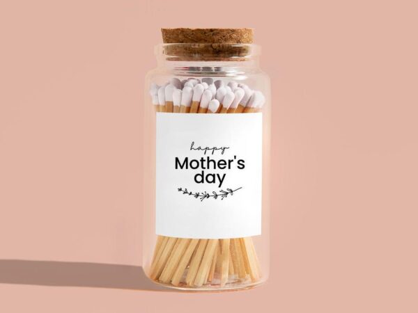 Mothers Day Gift From Daughter Coloured Matches Long Matchstick Custom Matches Personalized Safety Matches In Jar Decorative Matches M9